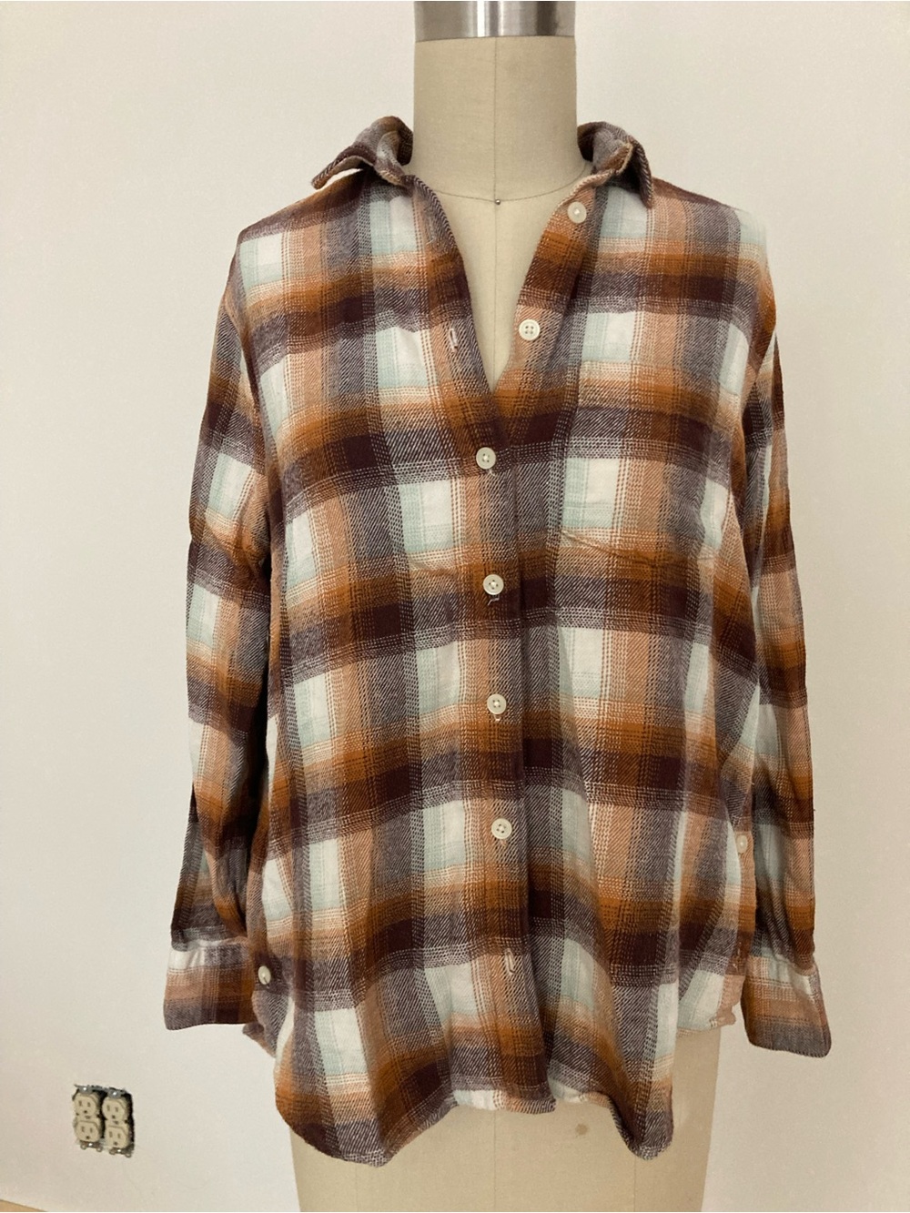 Madewell oversized flannel shirt XXS